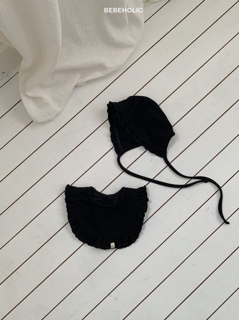 🌸預訂 韓國直送🌸🇰🇷BEBEHOLIC三色標籤荷葉邊圍巾帽子套裝