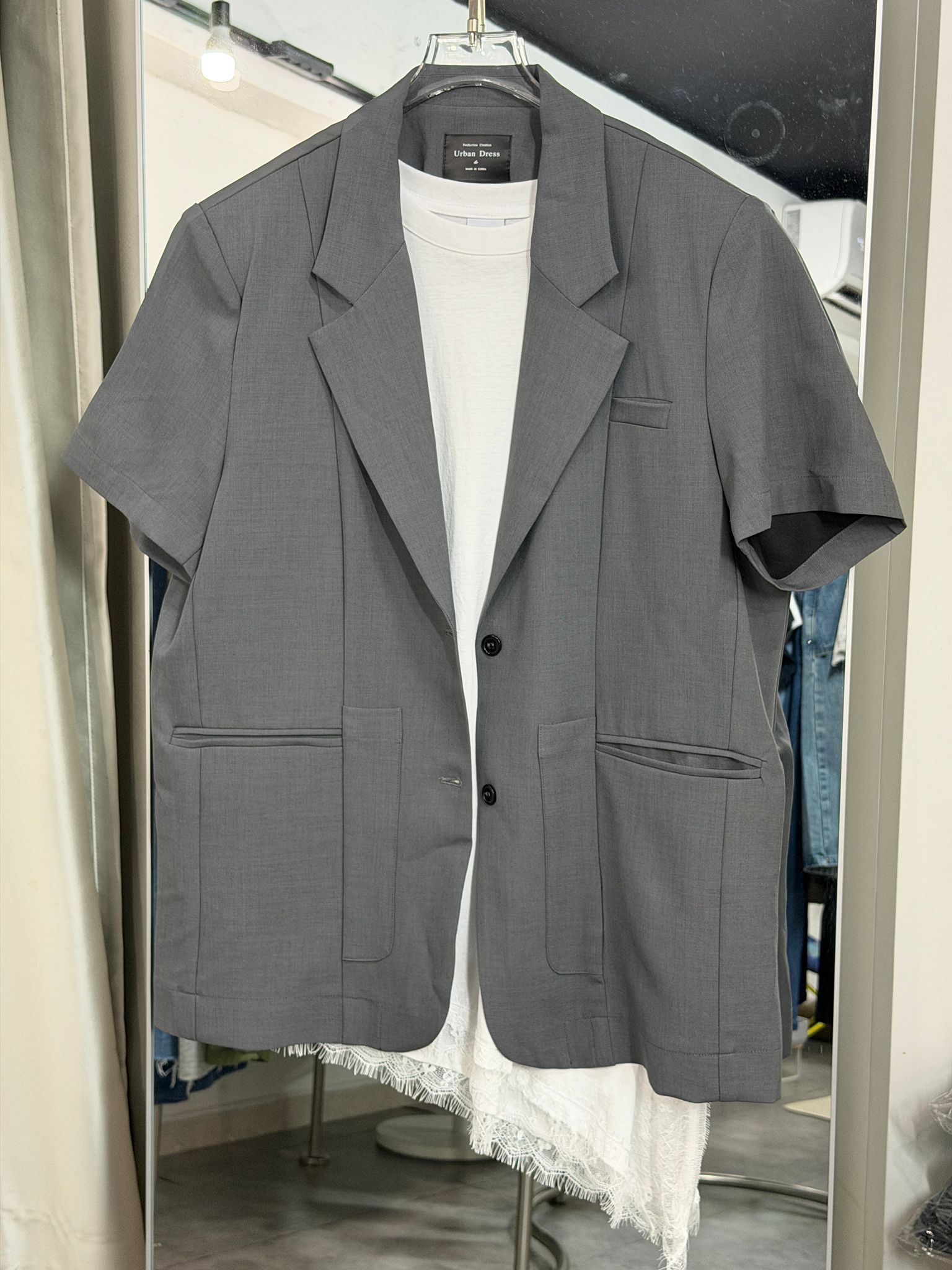 時尚休閒短袖西裝外套