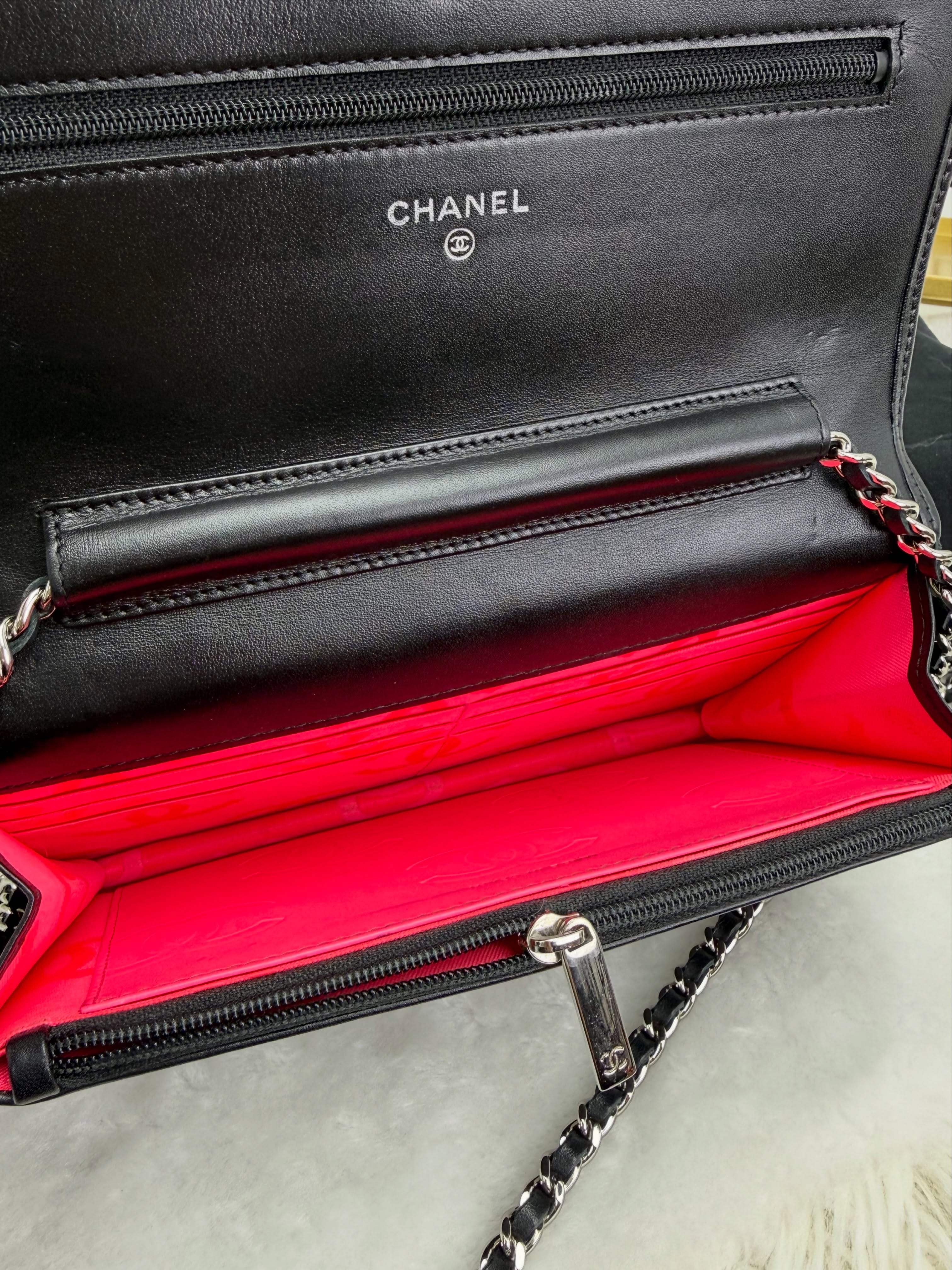 Chanel👜 PRE OWNED 🛍️Ligne Cambon WOC 黑色14開 有卡 有塵袋🖤