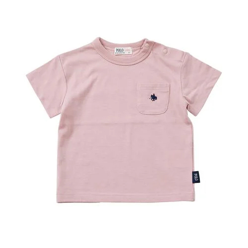 🇯🇵預訂 日本直送🇯🇵Polo Baby標誌刺繡粉紅色口袋短袖T恤