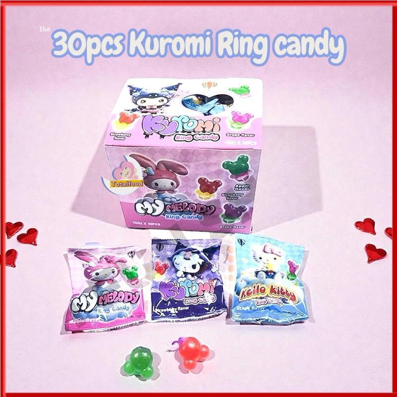 30pcs Balloon Brand Kuromi Ring Candy / hard candy fruits flavour (HALAL)