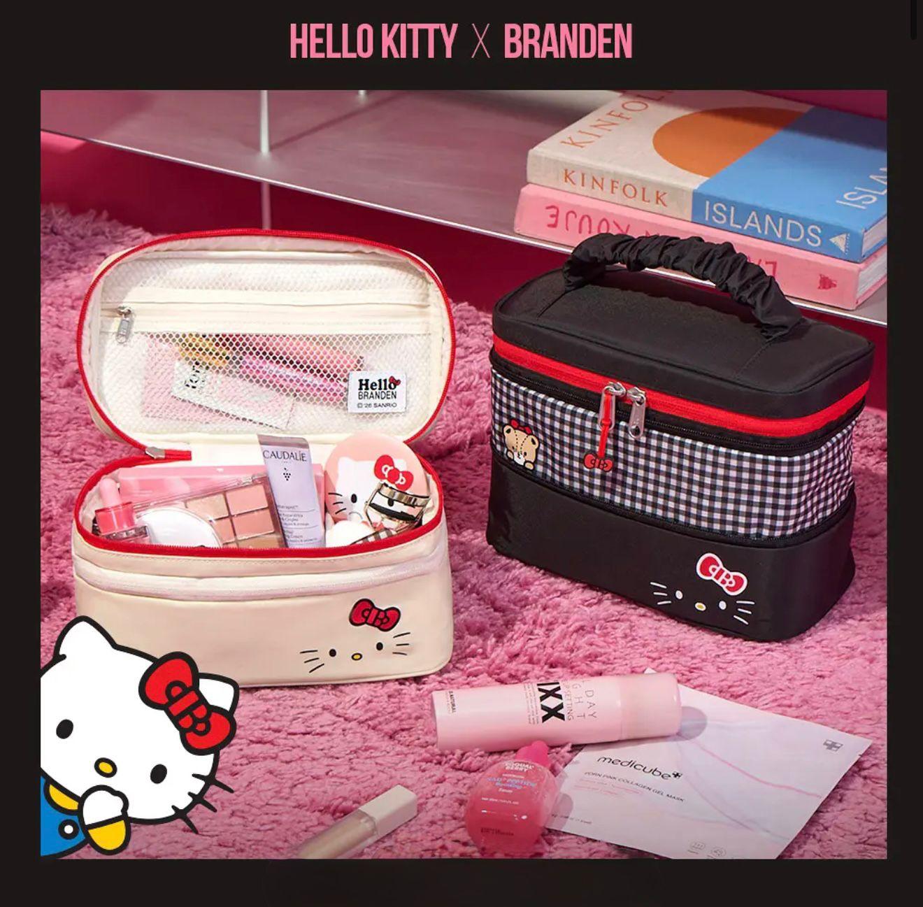 Hello Kitty × BRANDEN 聯名雙層擴充化妝包｜韓國限定🇰🇷