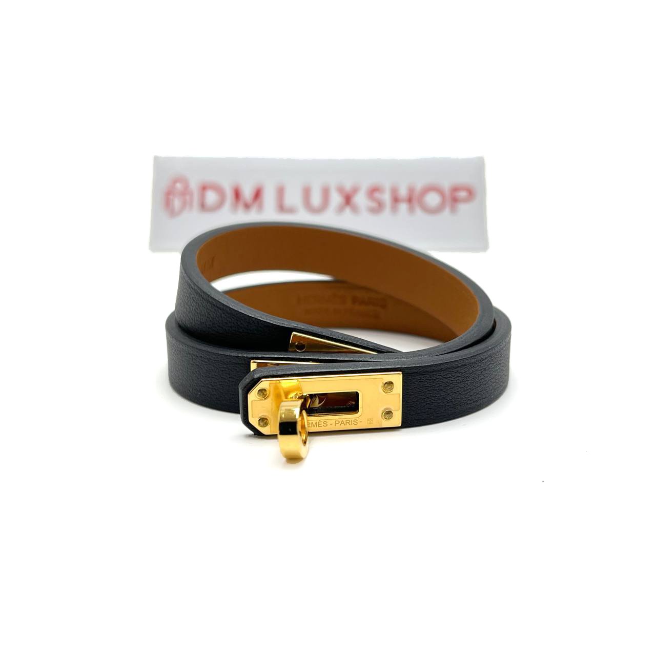 Hermes Kelly Double Tour Bracelet Noir