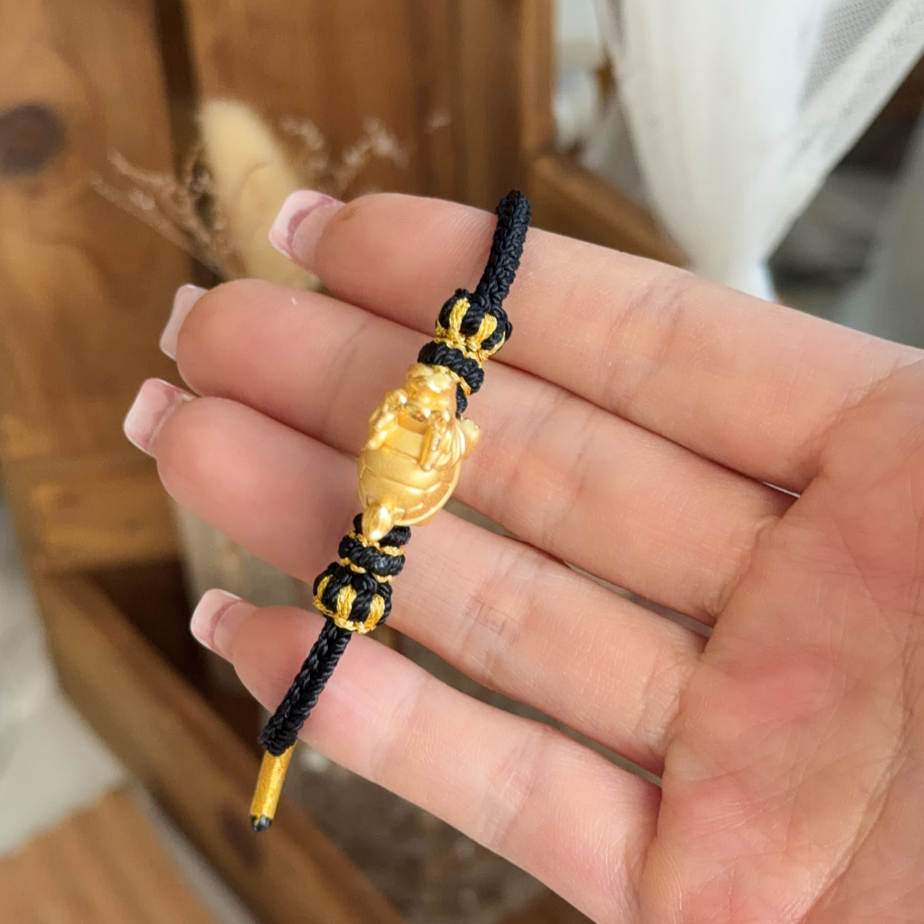 999硬金龍龜襯手绳