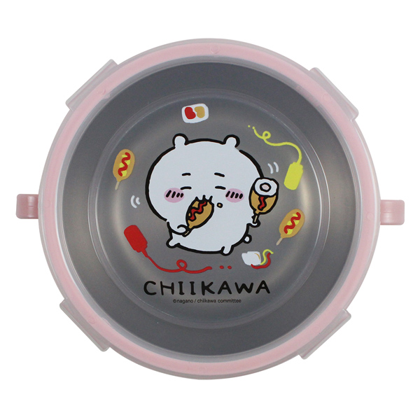 【台灣】CHIIKAWA 不銹鋼雙耳隔熱餐碗（粉紅）