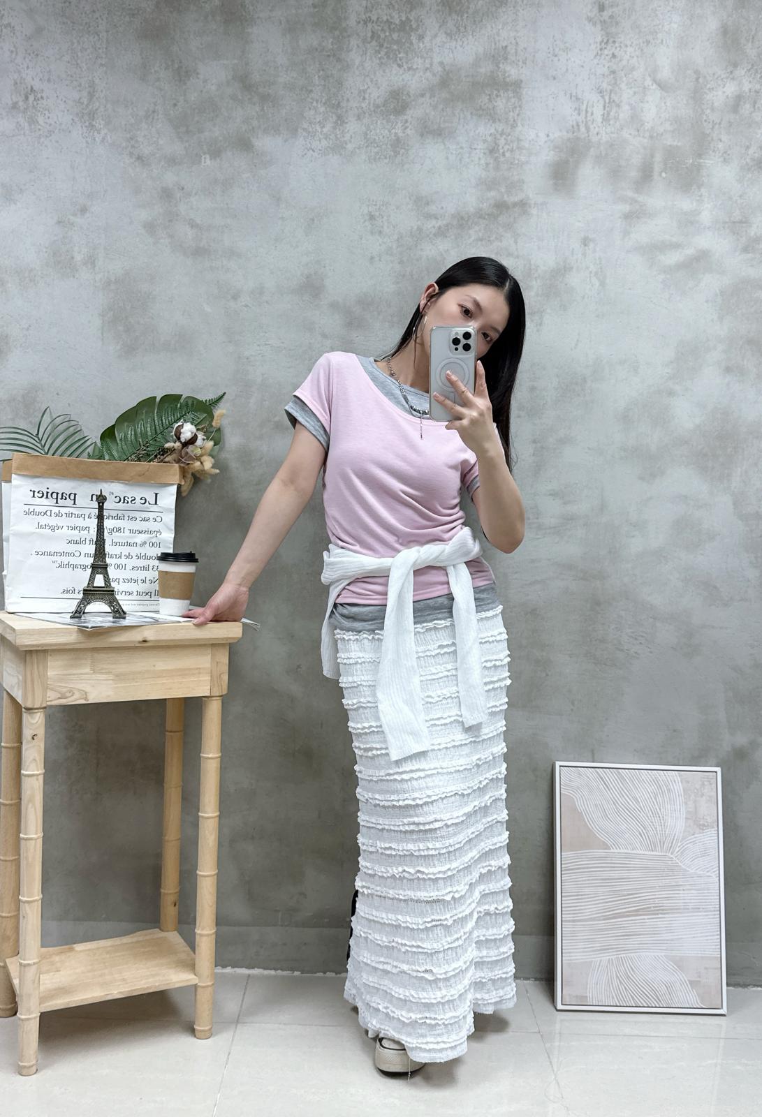 G12 假兩件拼色top