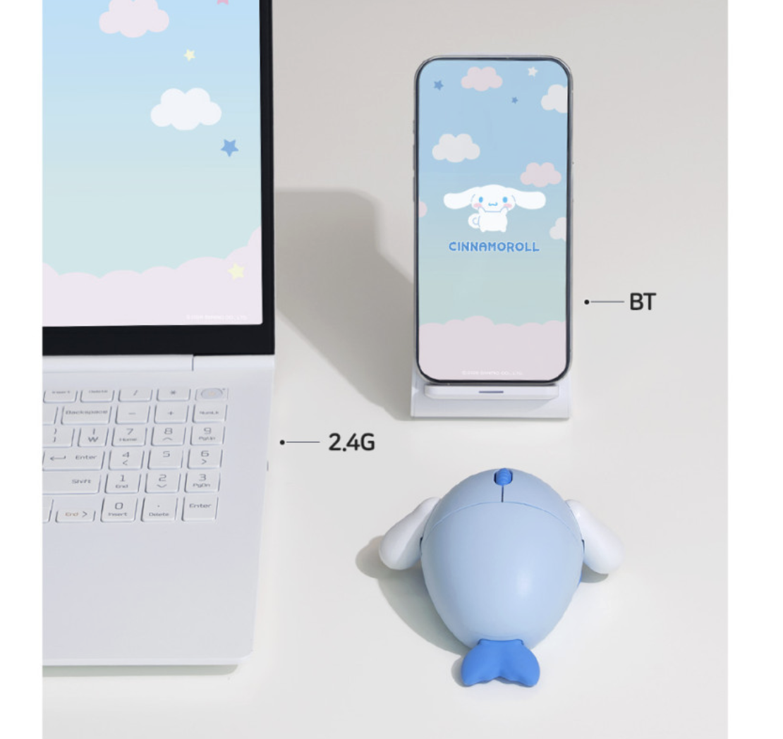 韓國 ROYCHE X Sanrio 立體公仔 Hello Kitty / 玉桂狗 / 水怪 無線滑鼠