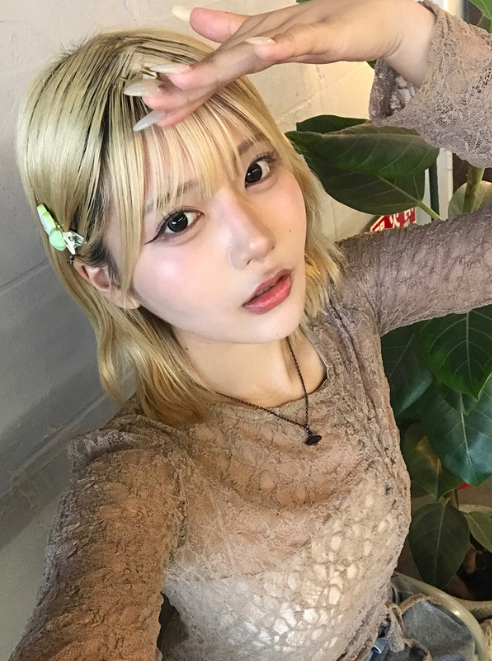 不對稱蕾絲上衣 [gn518]