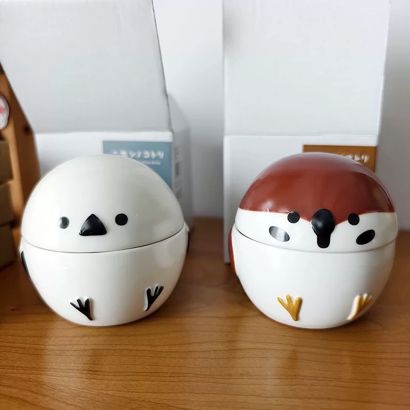 日本Decole長尾雀陶瓷收納罐