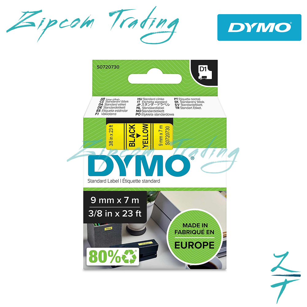 Dymo D1 Label Cassettes ( 6mm , 9mm ,12mm & 19mm)