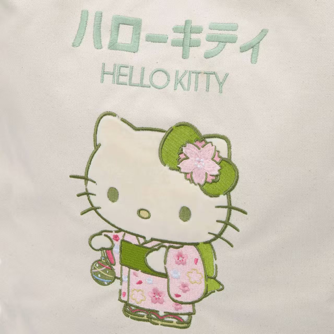 抹茶控必收！日本直送 Sanrio 抹茶和風帆布袋 Tote Bag