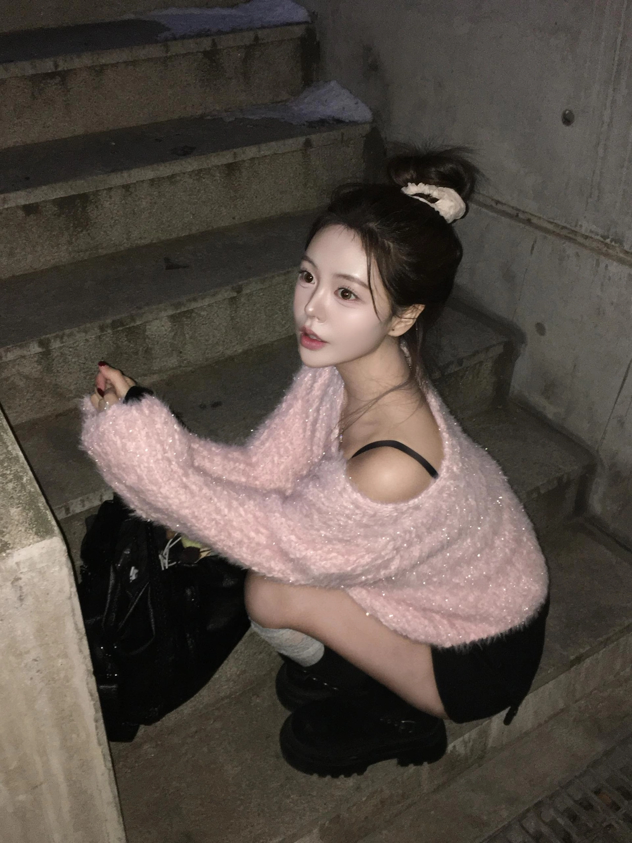 【 新品追加🥂| 一秒心動˚ʚɞ💓超級美Bling粒粒棉花糖～高質量兩穿針織上衣☁️🤍】Sparkle Marshmallow Knit Top(三色入)