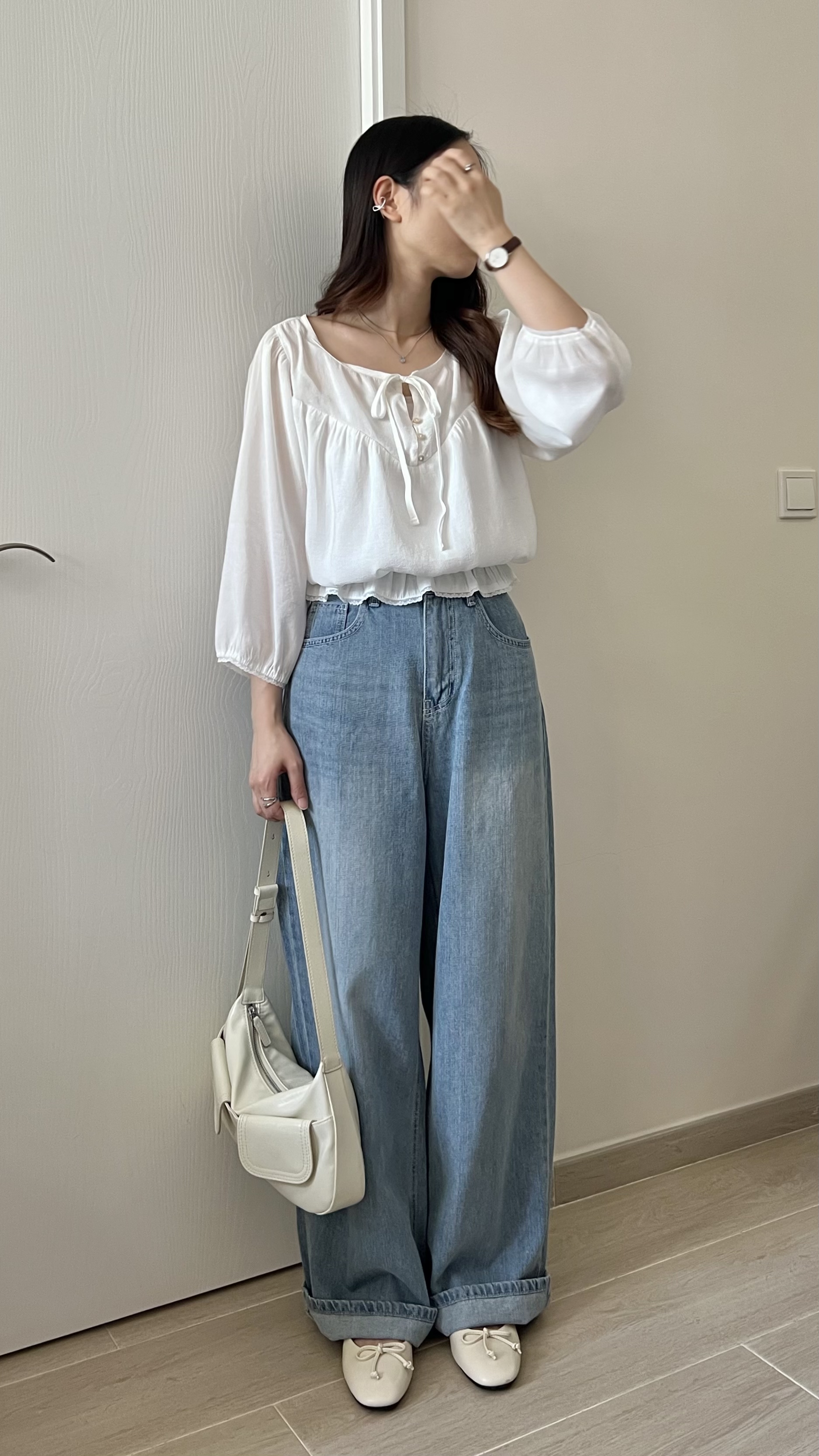 溫柔垂感七分袖blouse