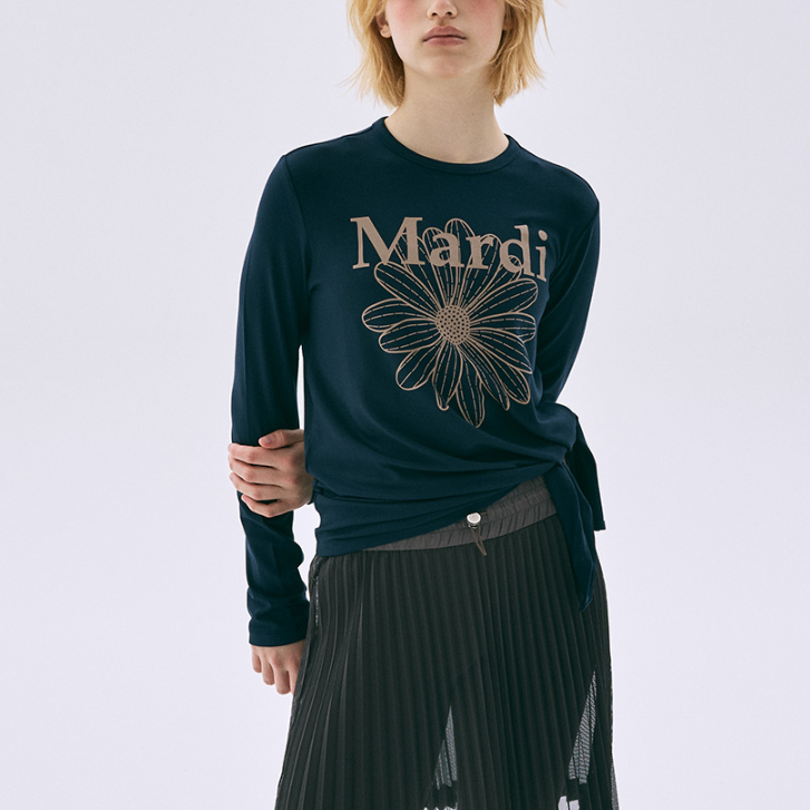 [Mardi Mercredi][ACTIF] AIRLIFT side slit top flowermardi (2色)