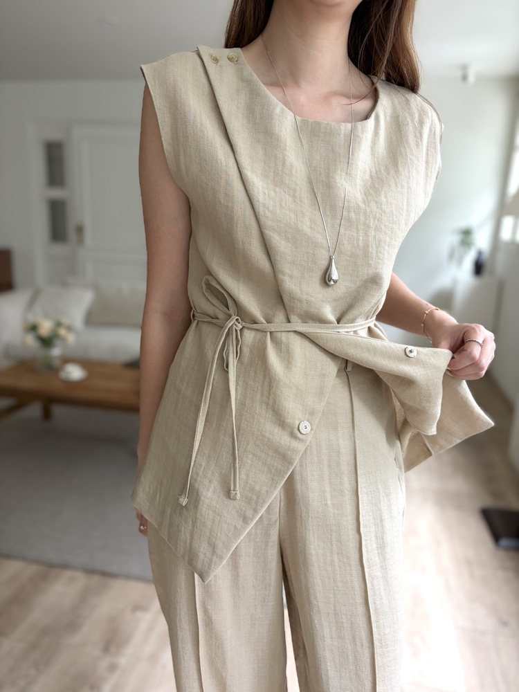 The Fine Linen Summer Set (Beige)