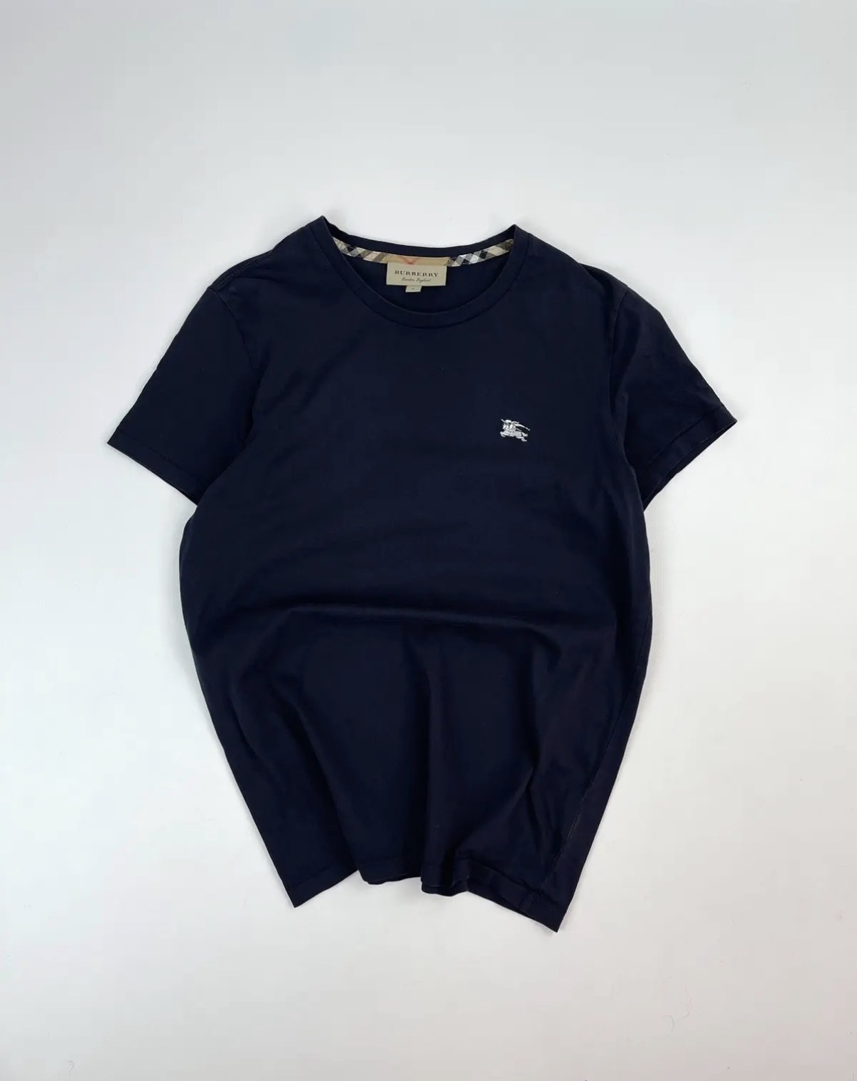 Burberry 經典車花logo tee 深藍色 tee xs 