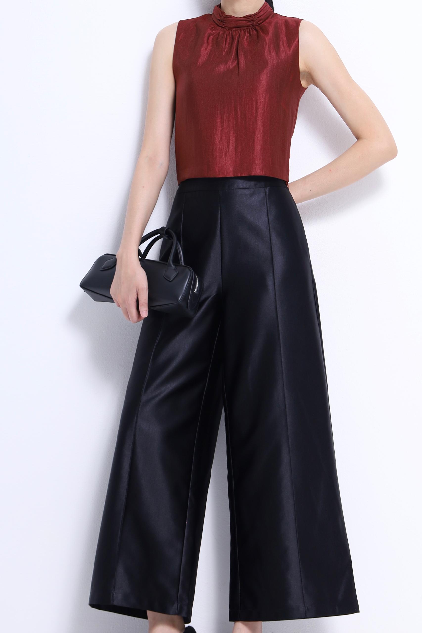 CP1656 Luxe Satin Wide-Leg Pants