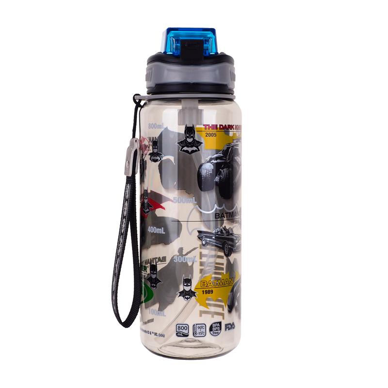 Batman 800ml BPA & BPS Free Water Bottle w/ Detachable Straw & Strap 膠水樽連可拆式飲管及手繩