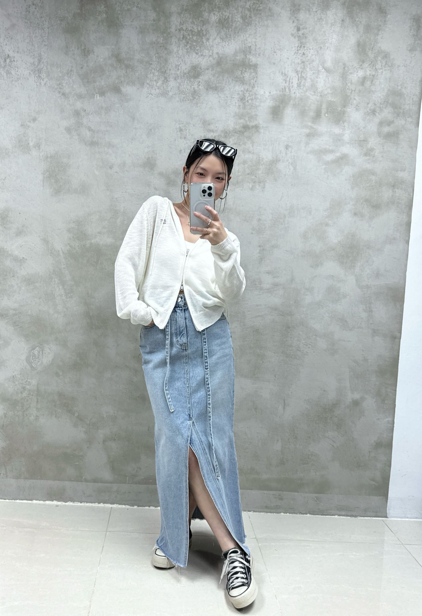 A08 雙拉鍊針織外套