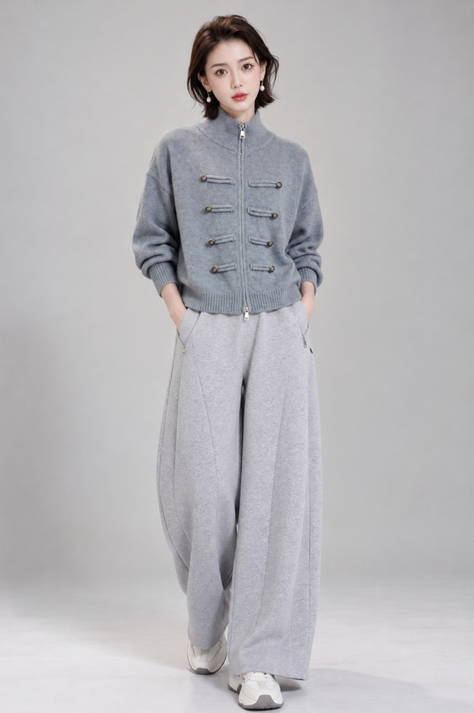 985 Regal Military-Inspired Knit Jacket