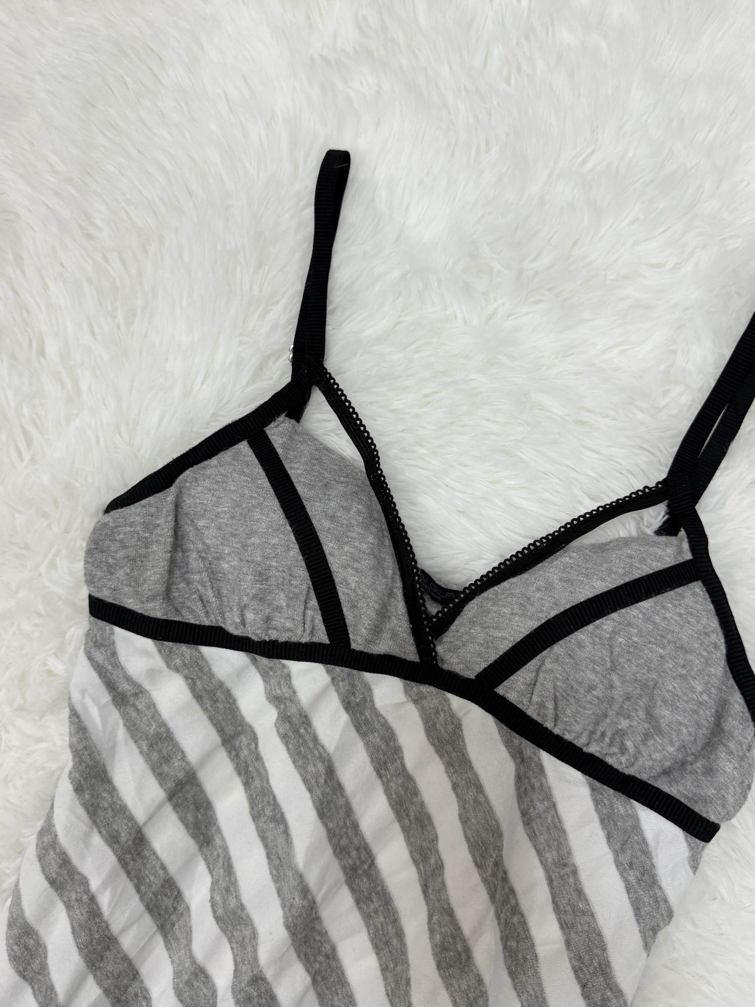 Gray Stripes Babydress with Pockets