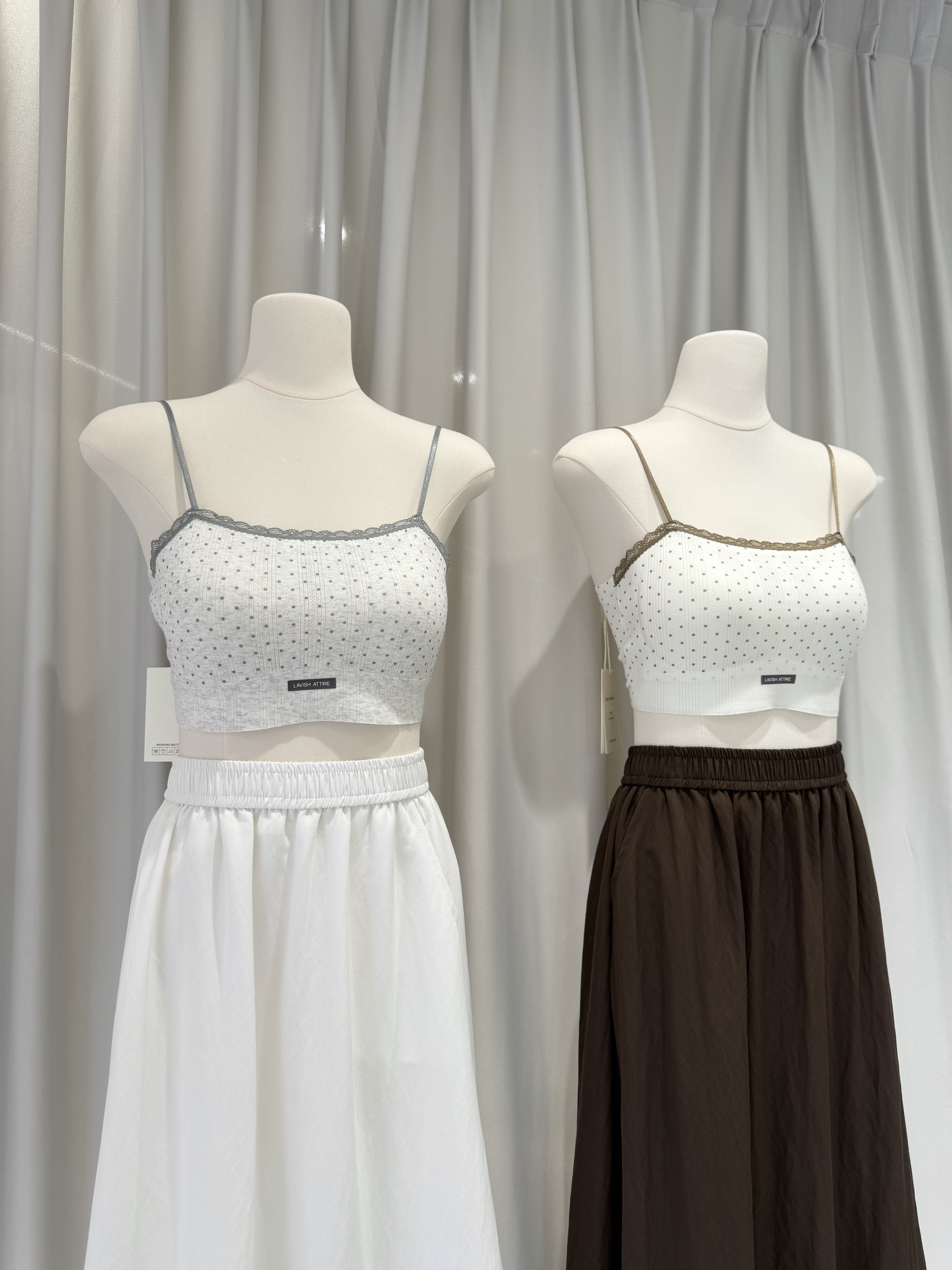 6649 韩系波点蕾丝拼接内衣