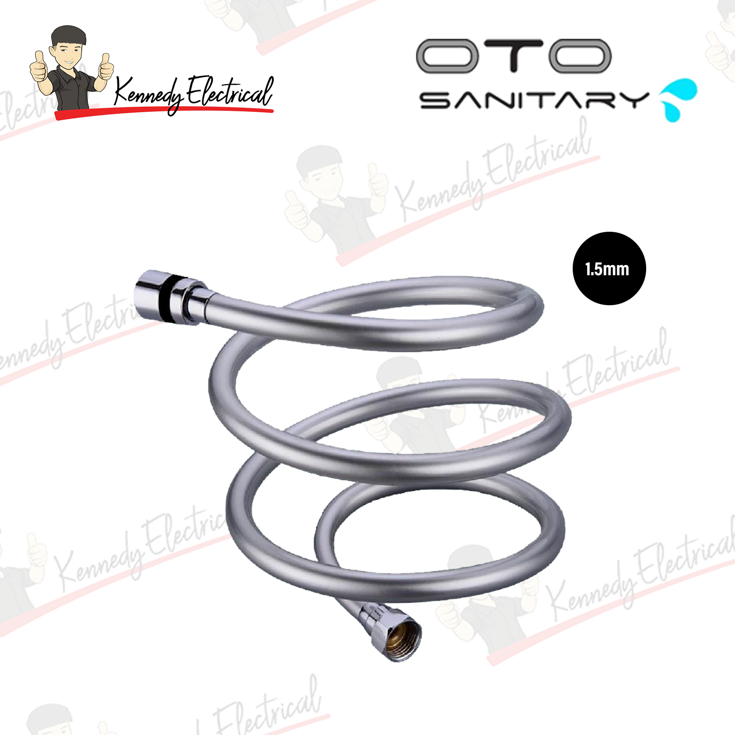 1.5M V6# Silver Strengthen Flexible Shower Chain WSC015