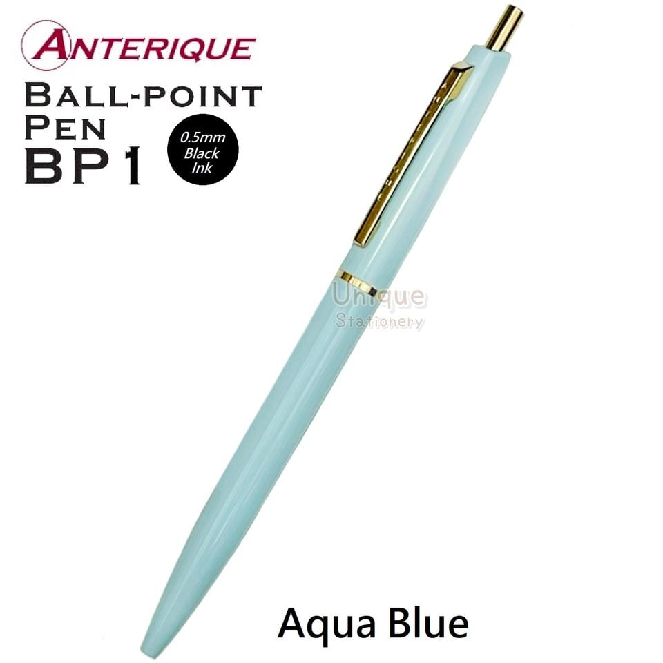 Anterique Stationers Ballpoint Pen - 0.5 mm - Aqua Blue