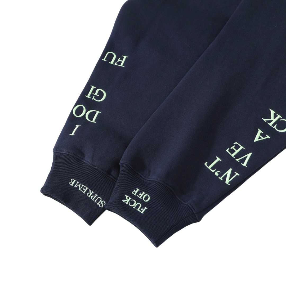 Supreme IDGAF Zip Up Hooded Sweatshirt