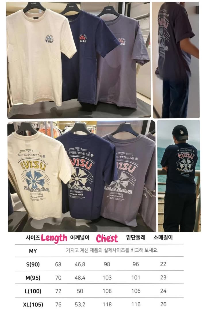 *💥💥🈹️🈹️️EVISU 新款獨家斷碼優惠 🈹️️🈹️💥💥 A2603042 ~ 韓國Evisu Unisex Tee*