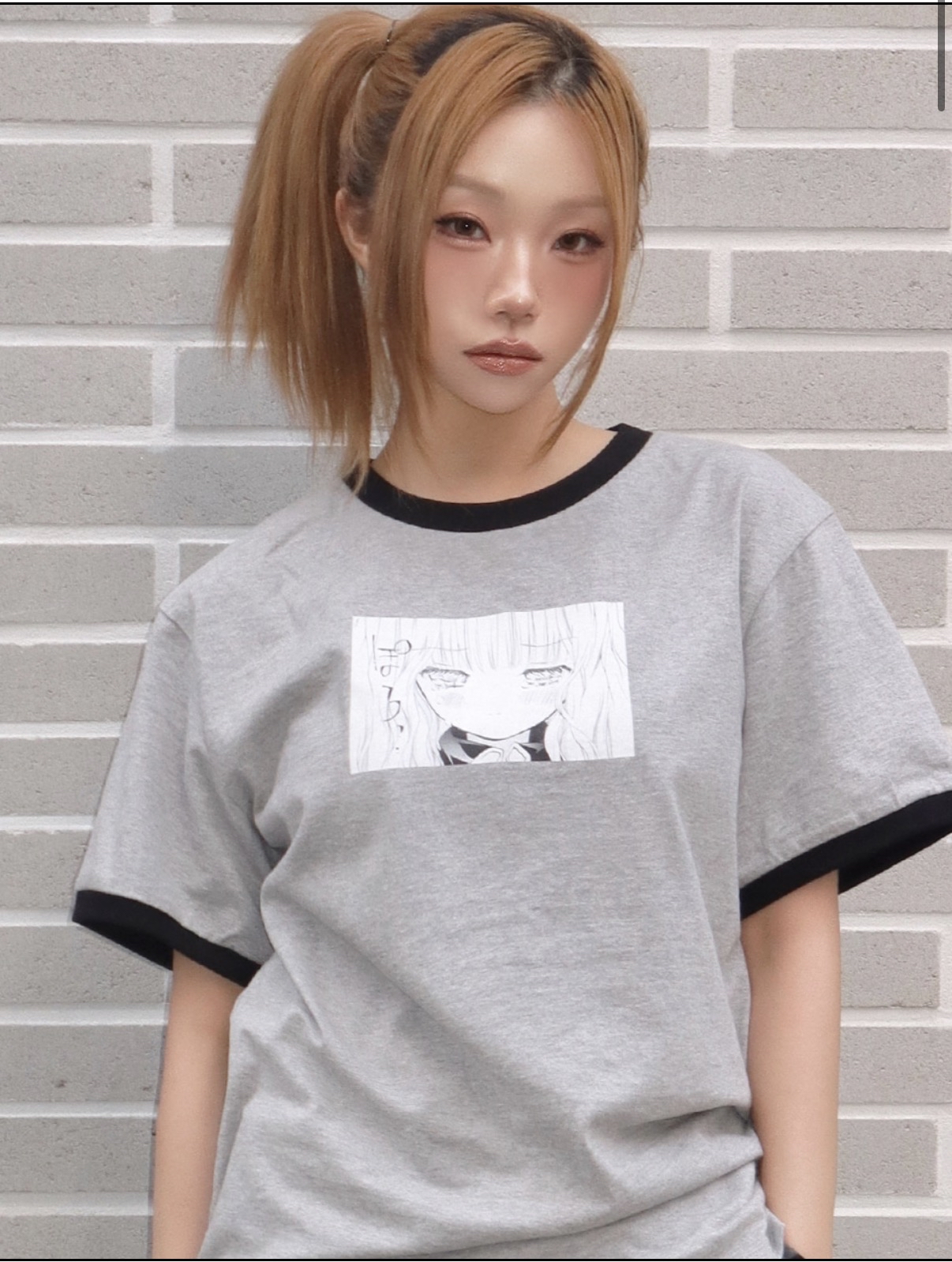 Luvistrue SHUGO CHARA! RIMA RINGER TEE(GRAY) 