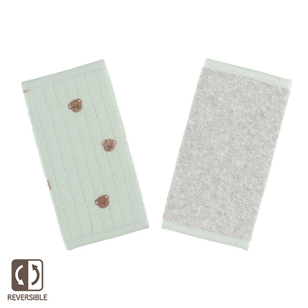 🇯🇵預訂 日本直送🇯🇵小熊刺繡雙面絎縫孭帶咬巾肩巾