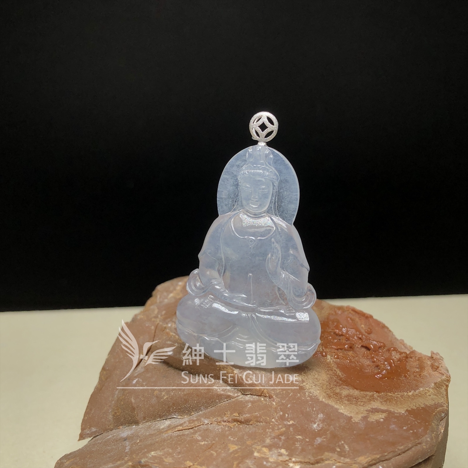 YK00021  冰種觀音連18 K金頭  