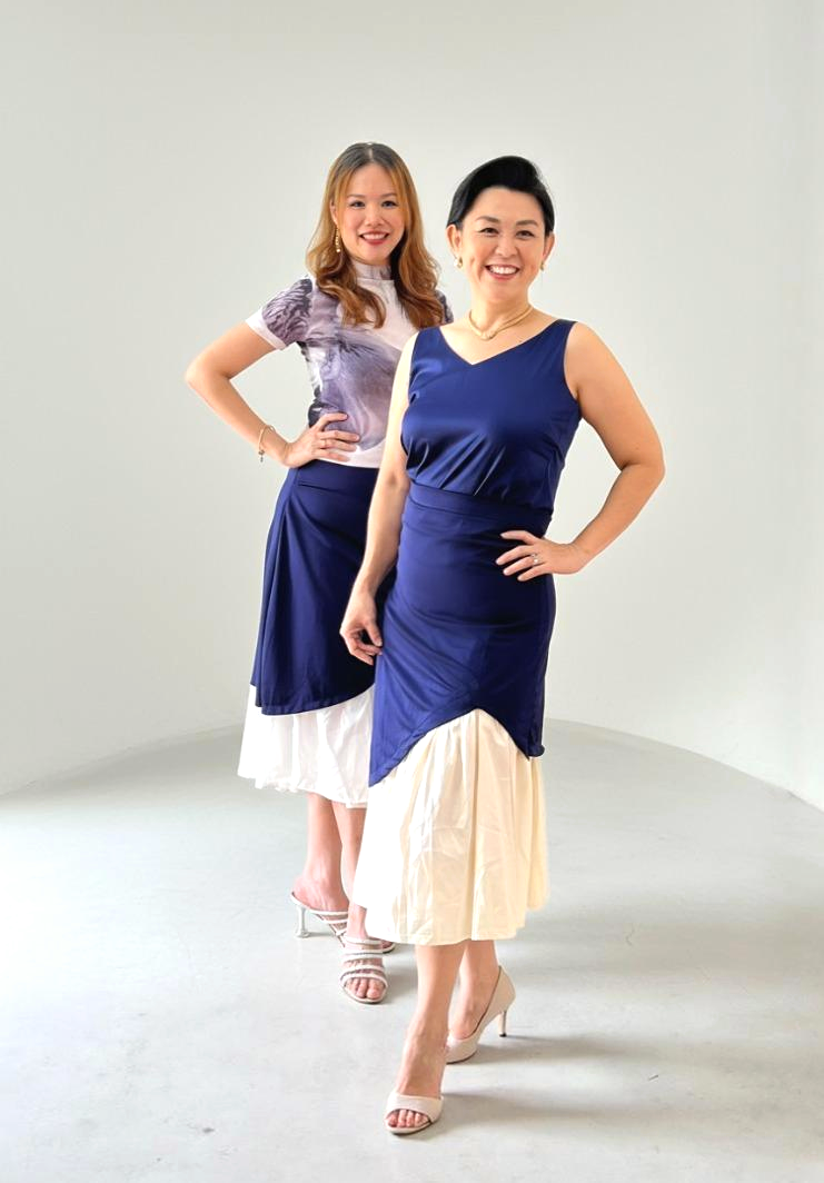 Duo-Tone Asymmetrical Skirt