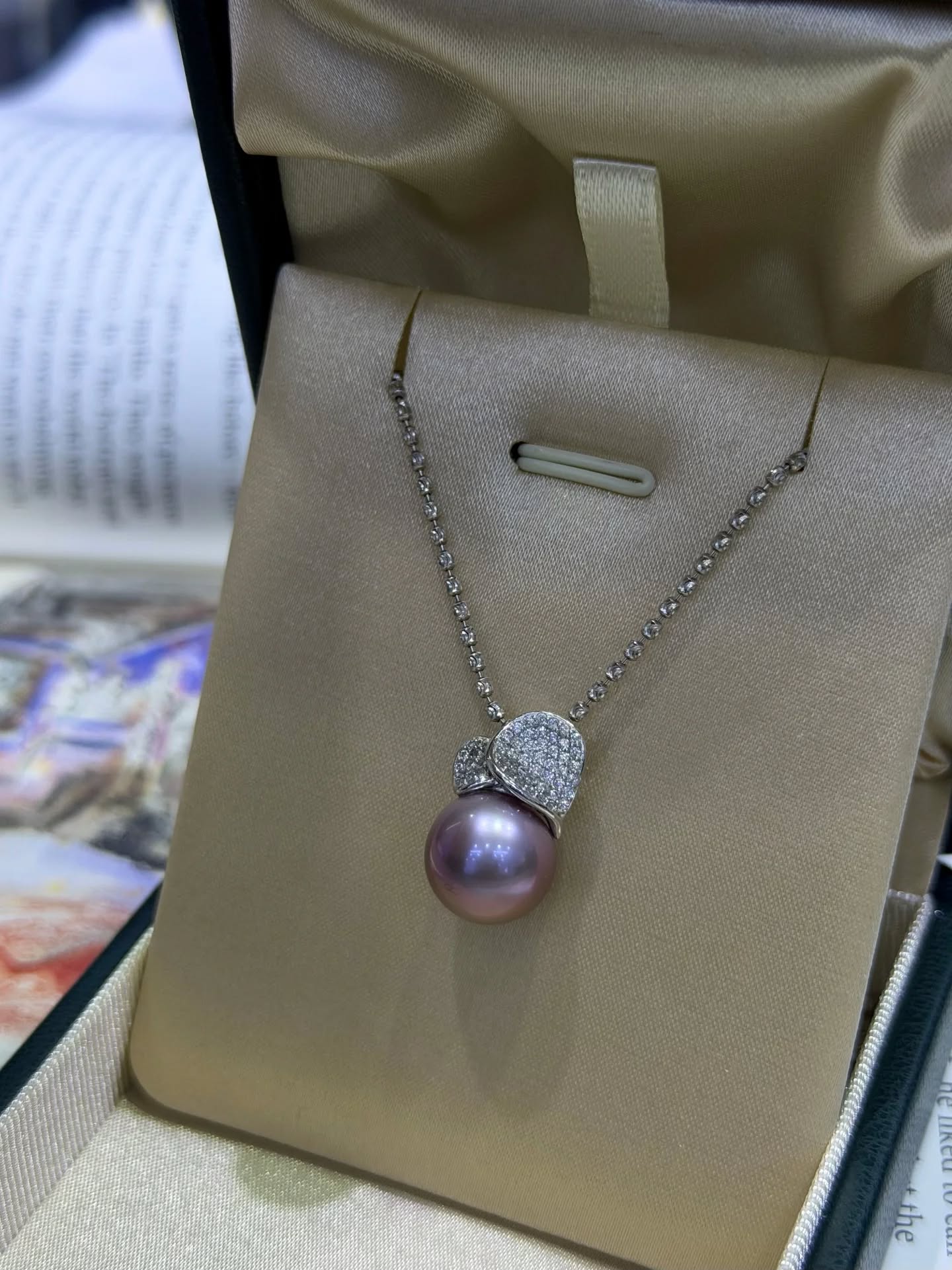 紫珠真的是富貴之珠  11-12mm愛迪生天然珍珠紫珠 正圓極細微瑕 純銀吊墜