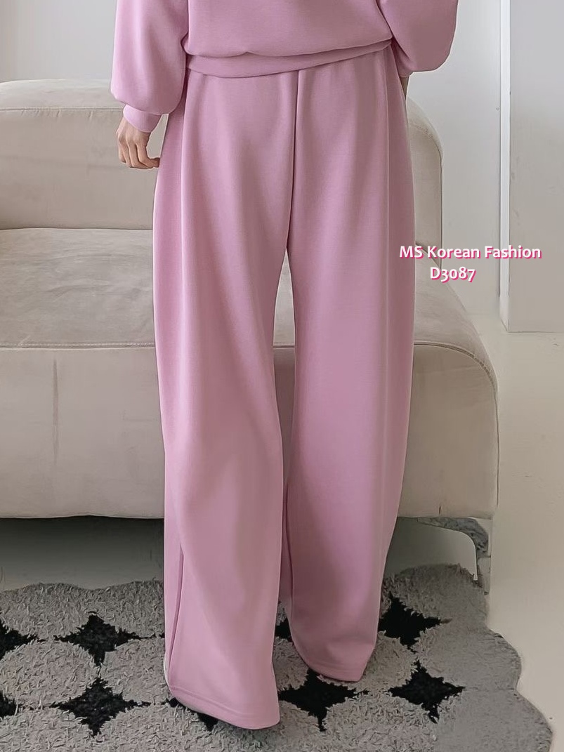 D3087 韓國🇰🇷靚色闊筒休閒褲