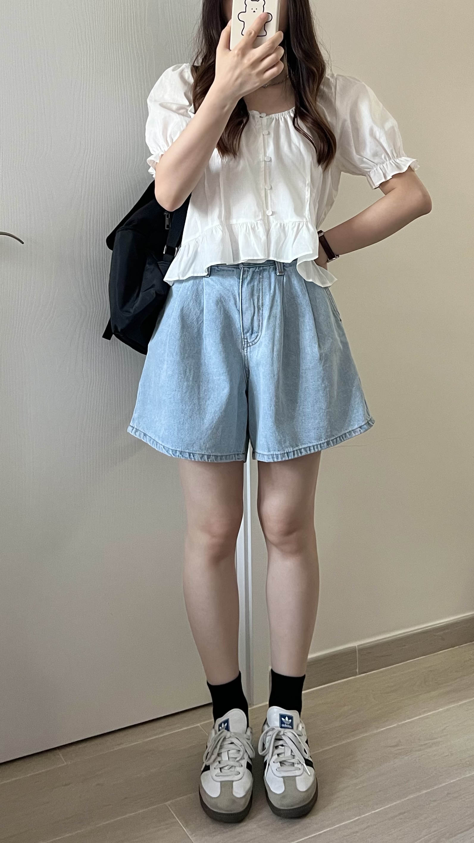 公主膊花邊短袖blouse