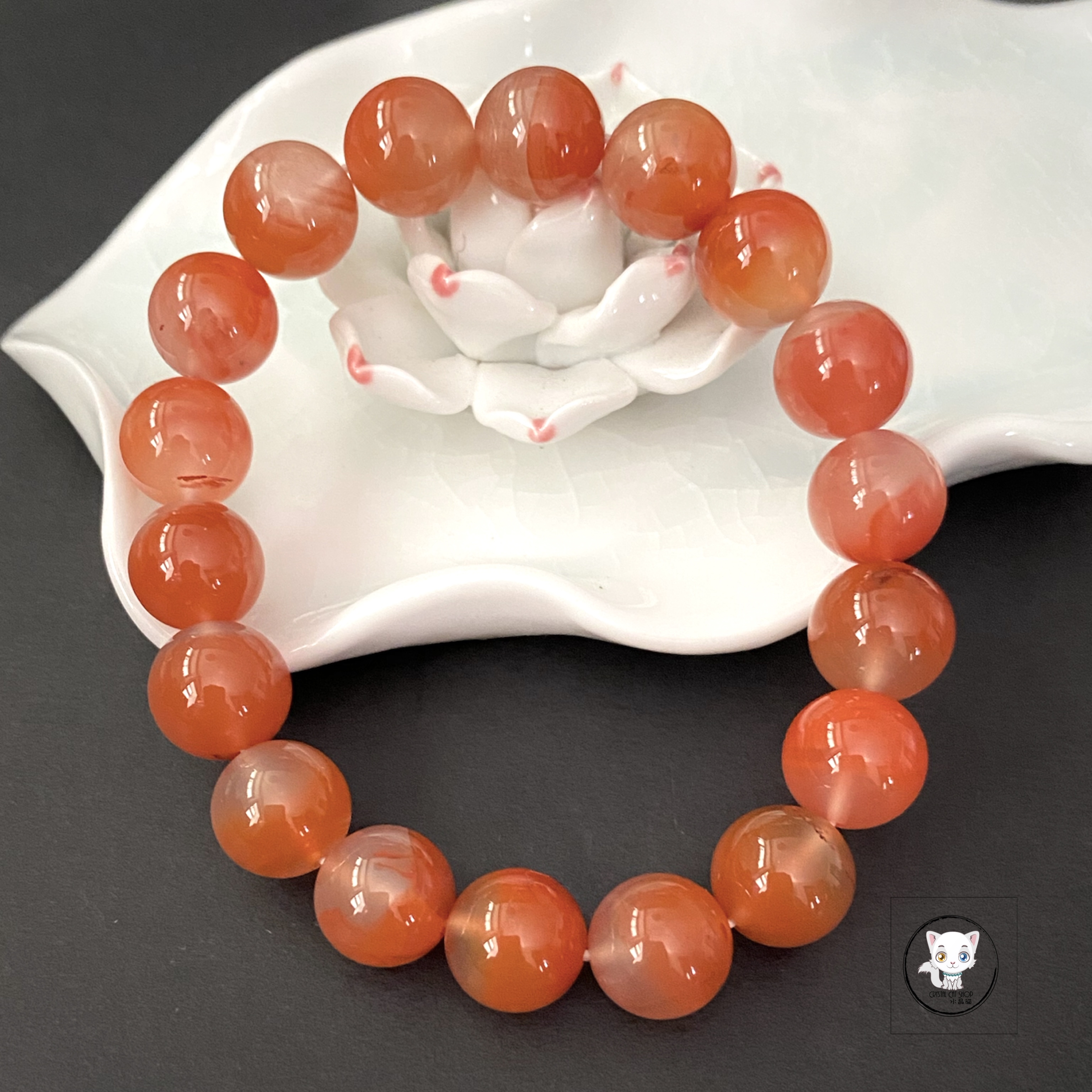 天然南紅瑪瑙手鏈 11mm