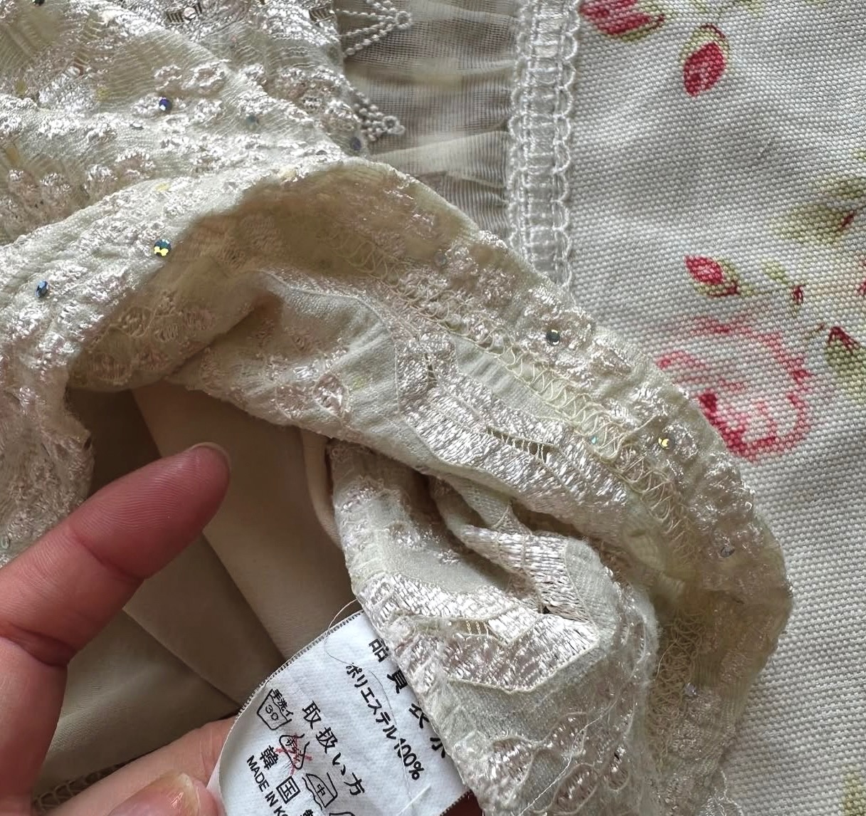 Cream Bows Florals Cottagecore Set