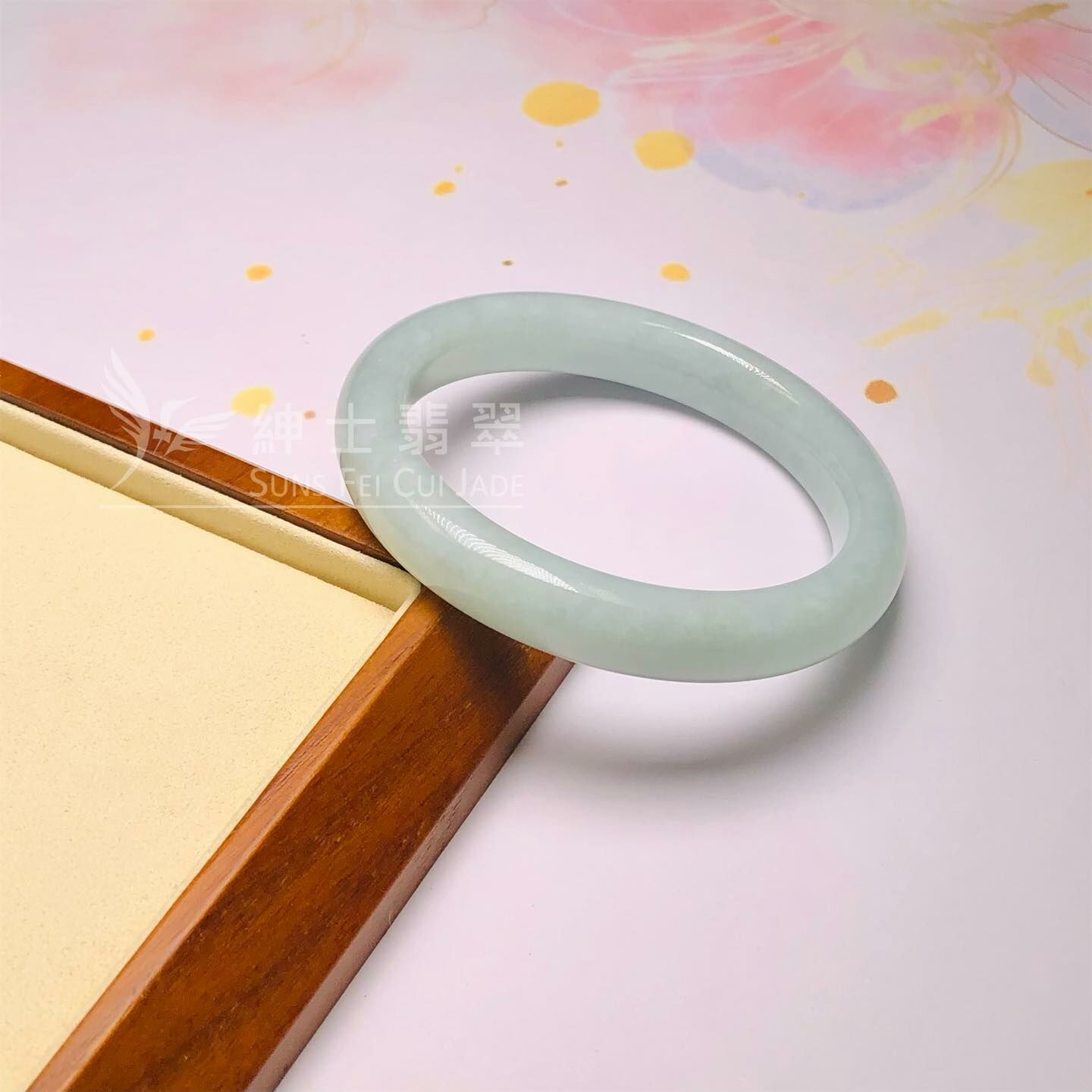 擺三橋蘋果綠福鐲56.1mm