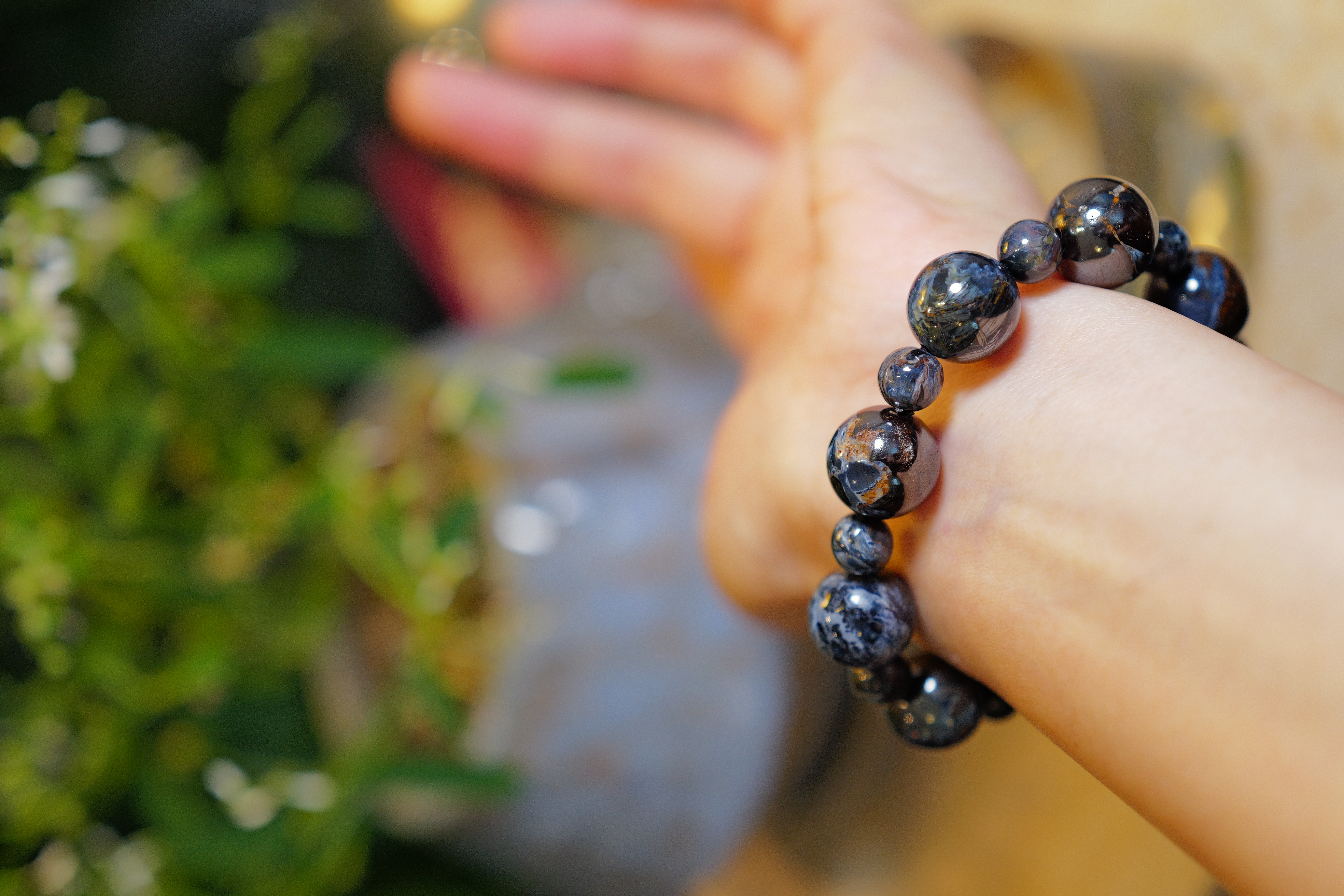 ༒手圍16cm ‘14mm彼得石手串飾品༒  BR.3622C2SGA1-RB17*5st