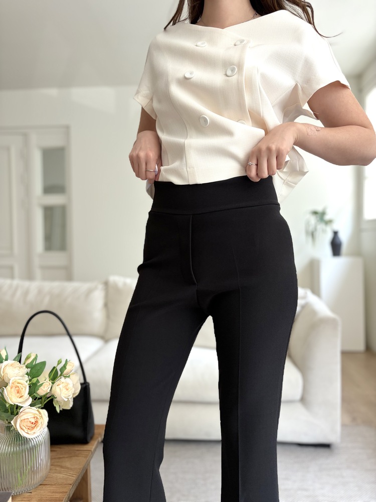 Pull-On Stretch Pants (Black)