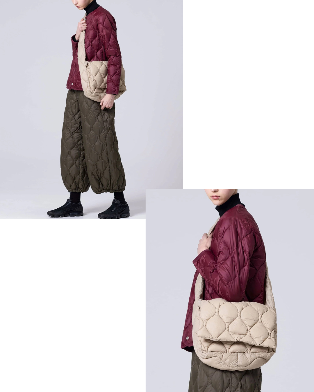 日本代購【 2026年秋冬新產品 日本直送 TAION 軍事風 尼龍輕量 羽絨郵差袋 M size Military Messenger Down Bag (TAION-MGBG01ALSML-M) 】