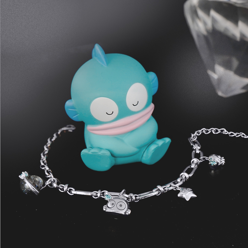  📦訂購 台灣限定 三麗鷗SanrioＸSTORY 故事銀飾 Hangyodon 星球系列 水怪 晶鑽造型手鏈