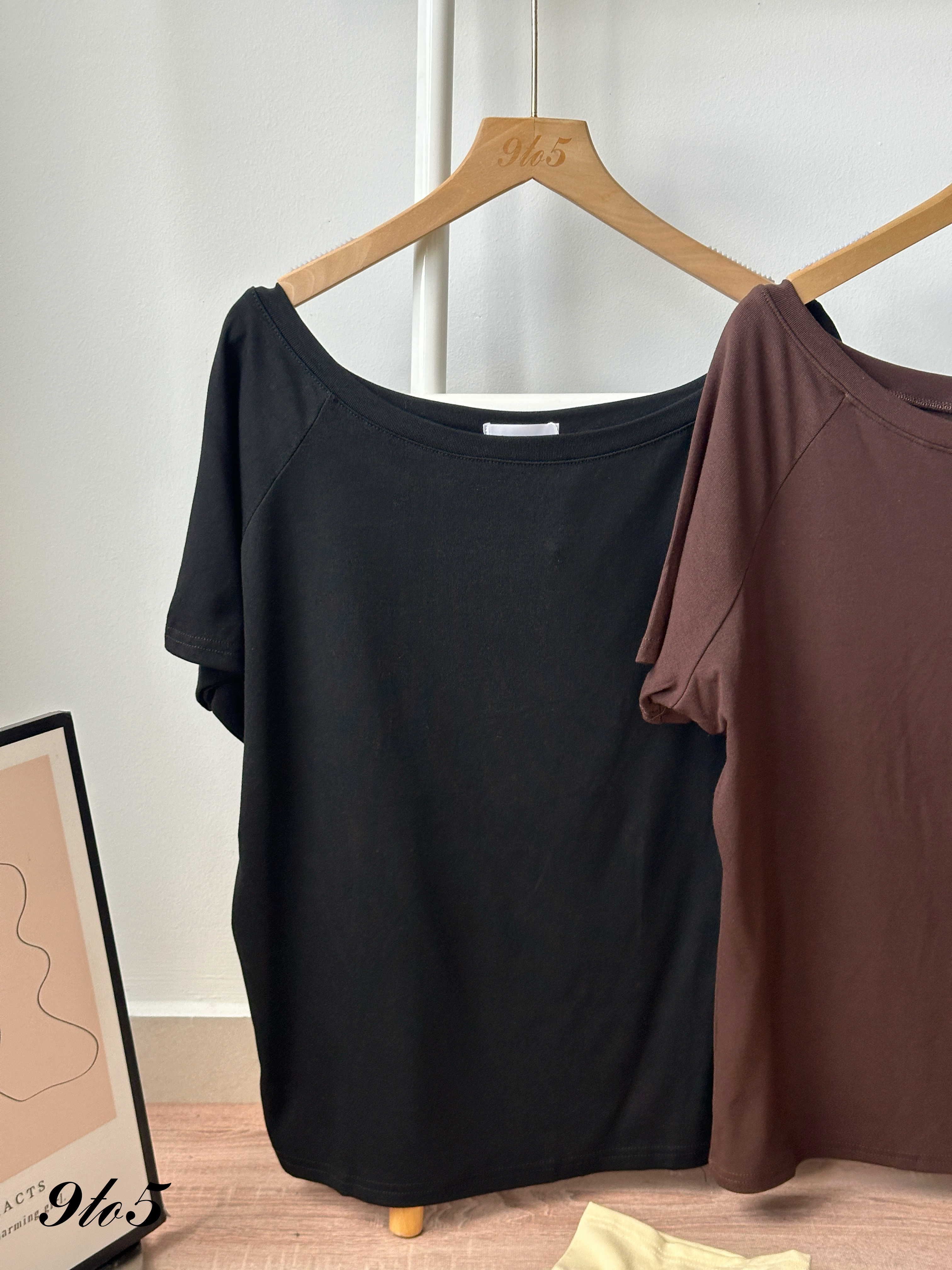 T4368 Short Sleeve Boat Neck Top - 3 Colors 