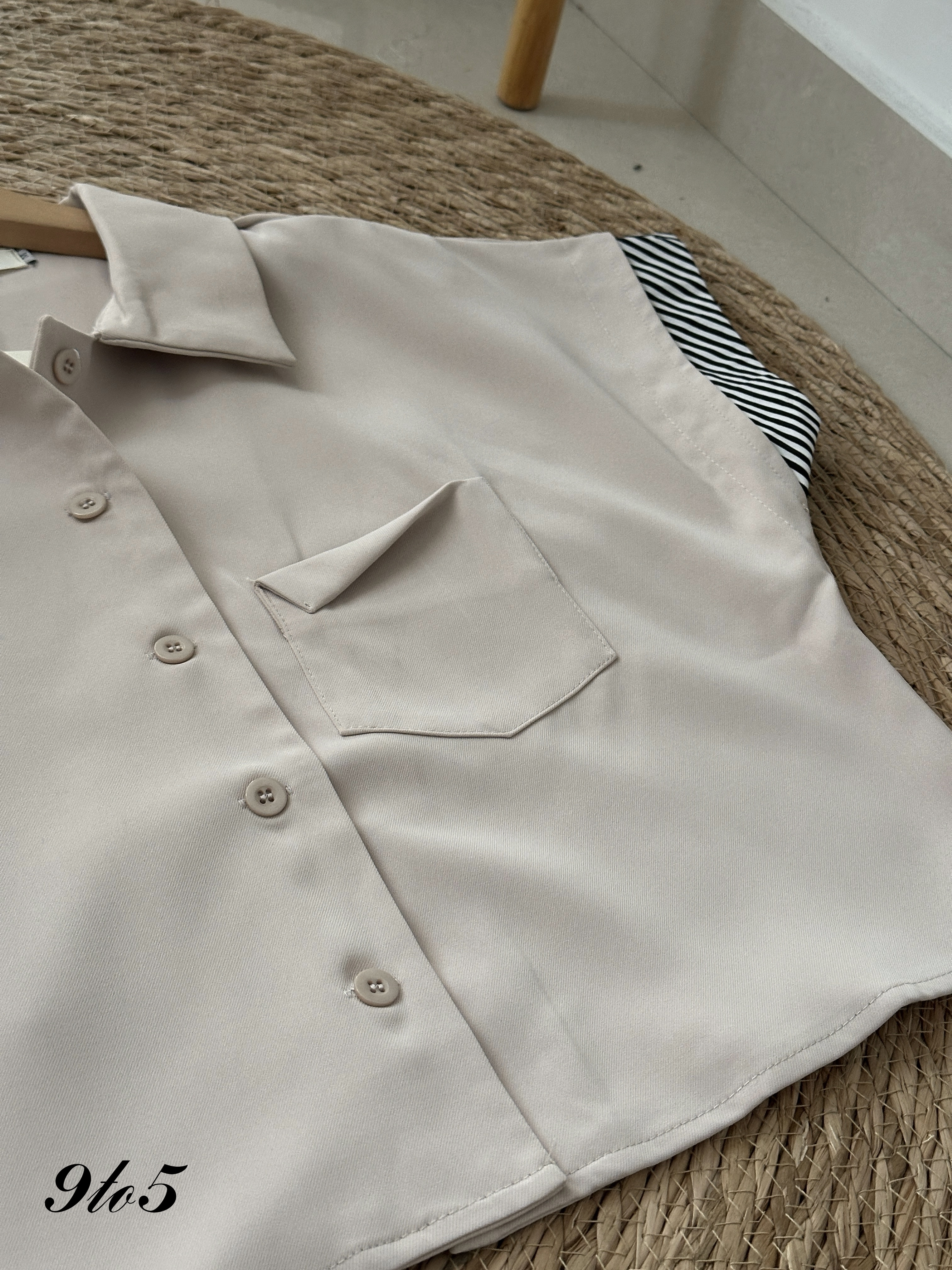 T4089 Butterfly Sleeve Crop Shirt - 3 Colors