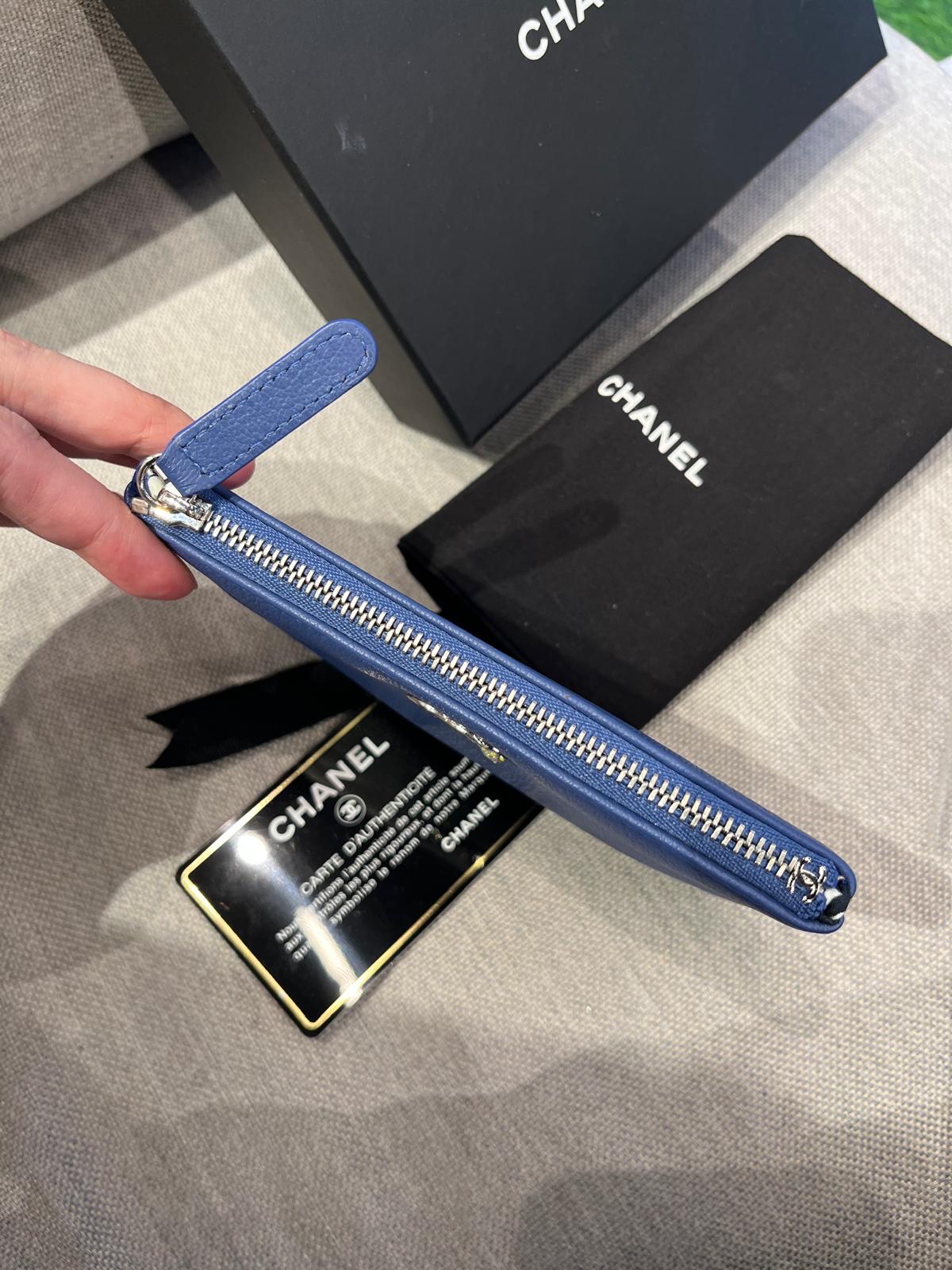 未使用品 Chanel zip mini pouch 15cm 牛皮 100%Authentic, 未使用品,unused ✅card✅dust bag✅box