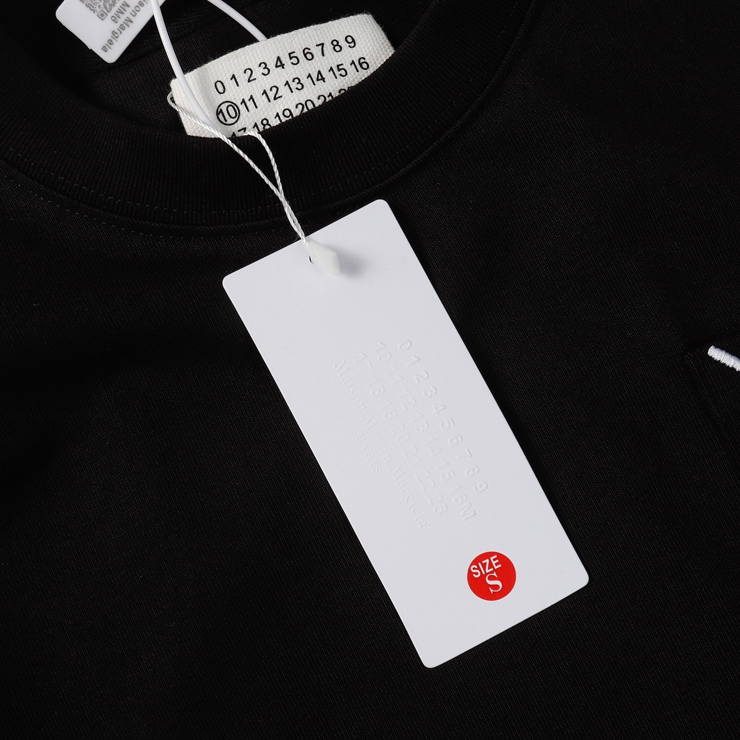 Maison Margiela 口袋四點刺繡圓領長袖Tee