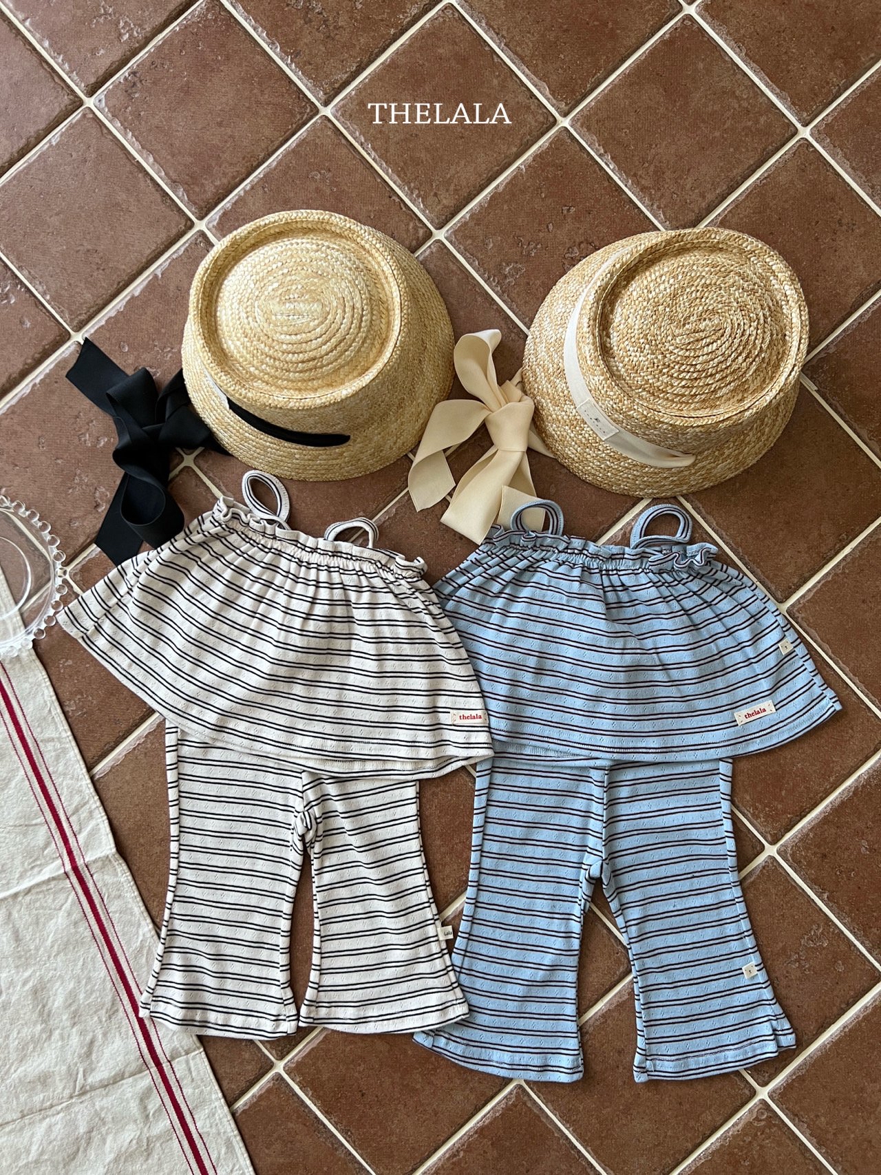 Thelala | stripe set(Ivory XL105-115)