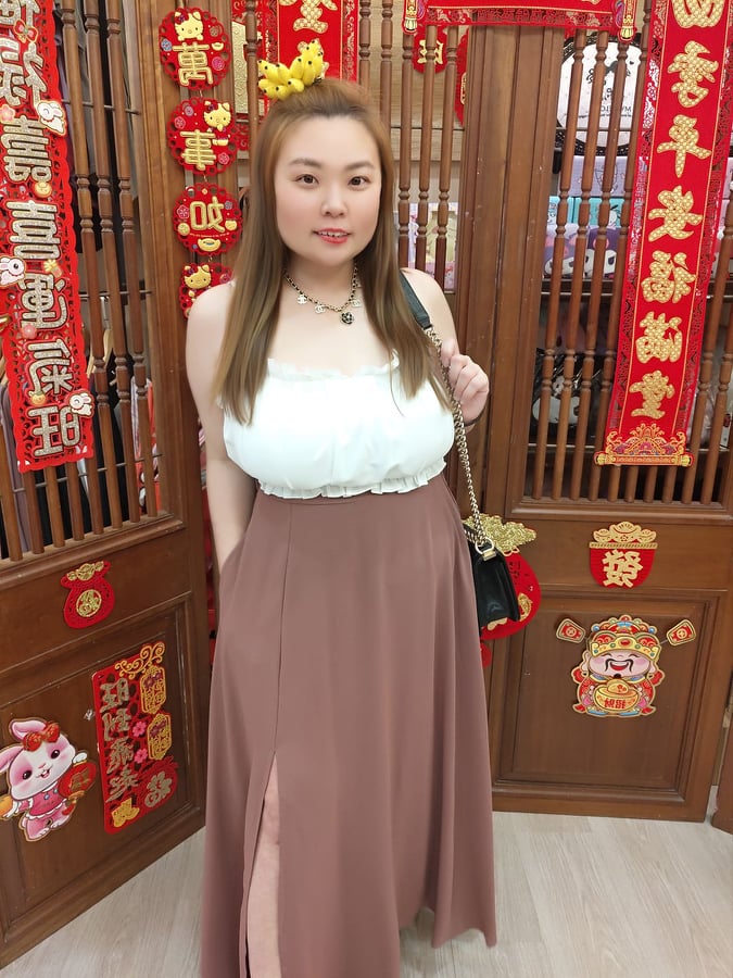 TW#5183 优雅吊带开叉连衣裙